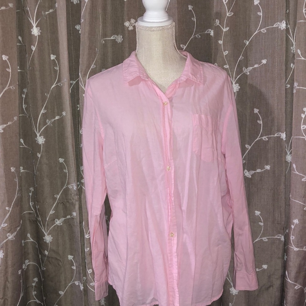 Old Navy light pink button down polo